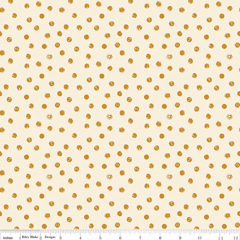Blush 'N Butterscotch Cream Dots Yardage by Simple Simon & Co. for Riley Blake Designs