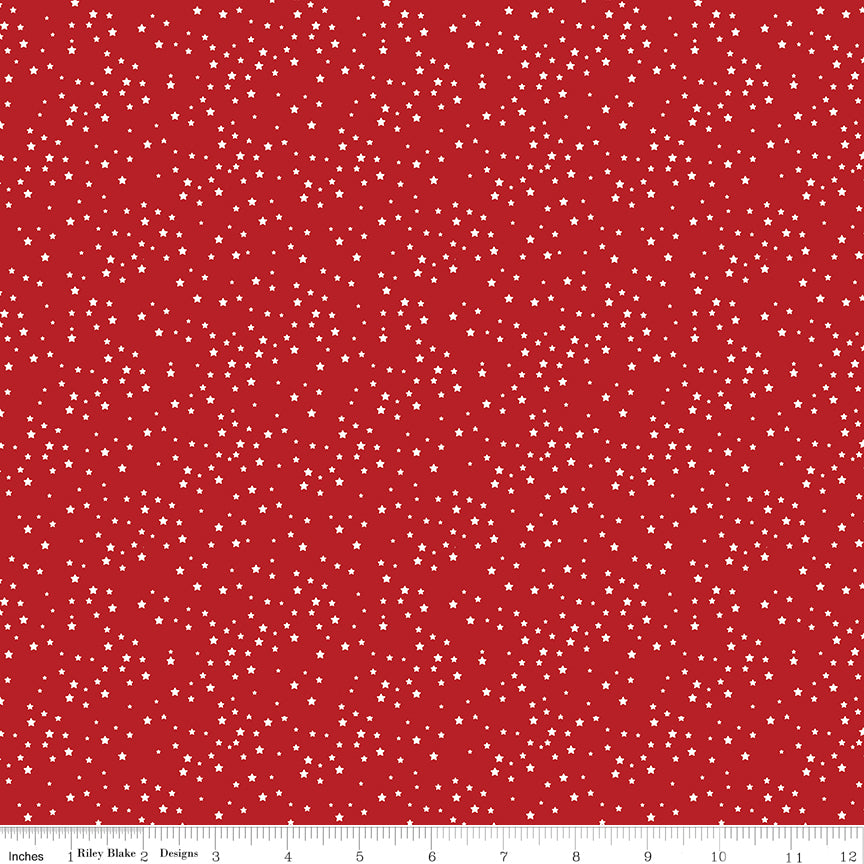 Stars and Stripes Forever Red Stars Yardage by Lori Whitlock for Riley Blake Designs