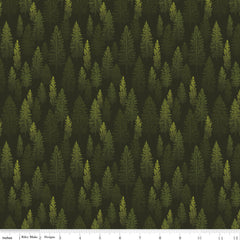 Pine Grove Green Trees Yardage by RBD Designers for Riley Blake Designs