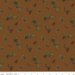 Pine Grove Brown Pinecones Yardage by RBD Designers for Riley Blake Designs