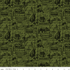 Pine Grove Green Outlines Yardage by RBD Designers for Riley Blake Designs