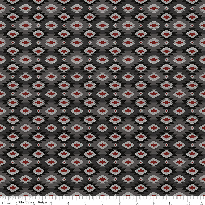 Pine Grove Gray Geometric Yardage by RBD Designers for Riley Blake Designs