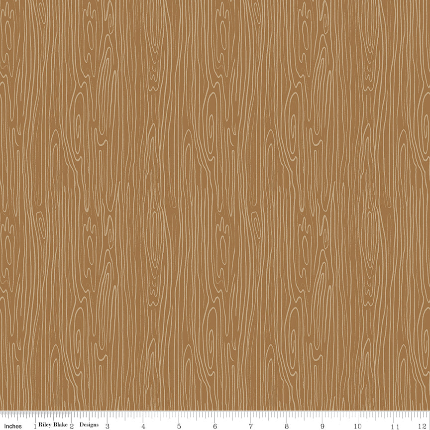 Pine Grove Burlap Woodgrain Yardage by RBD Designers for Riley Blake Designs