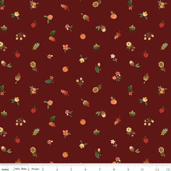 Happy Fall Days Maroon Fall Things Yardage by Kelsey Carlson for Riley Blake Designs