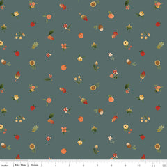 Happy Fall Days Teal Fall Things Yardage by Kelsey Carlson for Riley Blake Designs