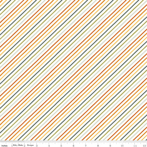 Happy Fall Days Multi Stripes Yardage by Kelsey Carlson for Riley Blake Designs