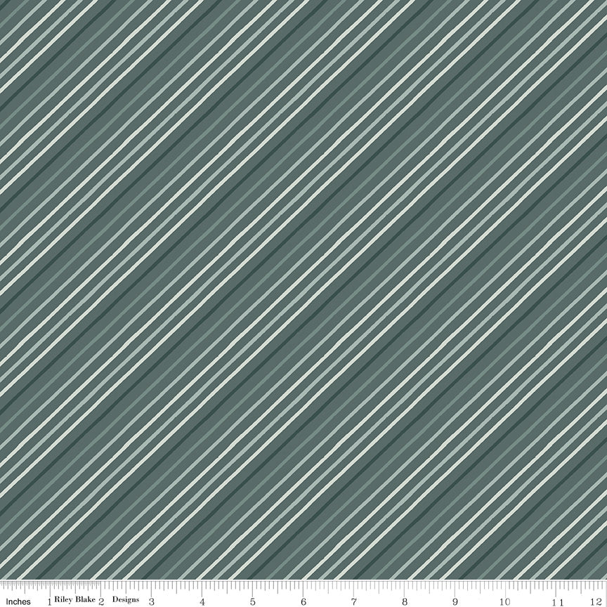 Happy Fall Days Stone Stripes Yardage by Kelsey Carlson for Riley Blake Designs