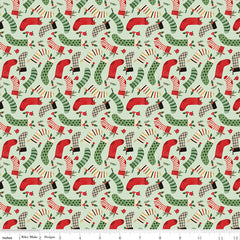 Charming Christmas Mint Stockings Yardage by Kelsey Carlson for Riley Blake Designs