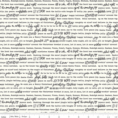 Charming Christmas Cloud Words Yardage by Kelsey Carlson for Riley Blake Designs