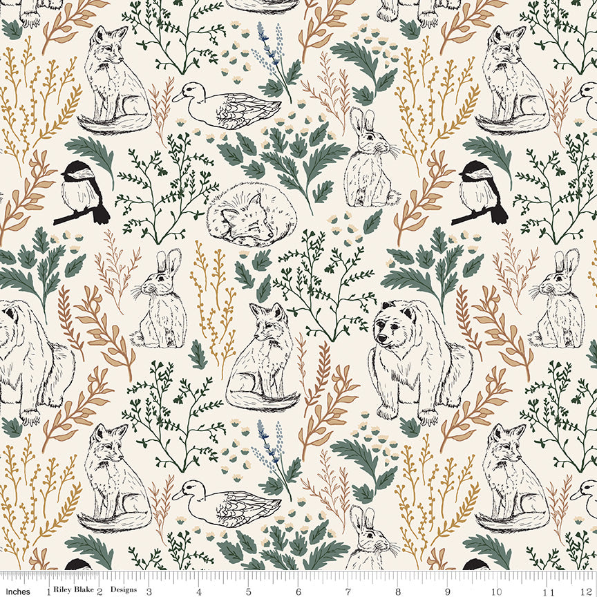 Let's Wander Cream Main Yardage by Casey Cometti for Riley Blake Designs