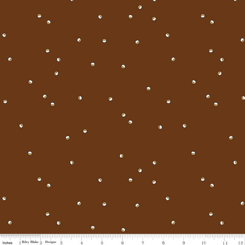 Let's Wander Brown Bobbers Yardage by Casey Cometti for Riley Blake Designs