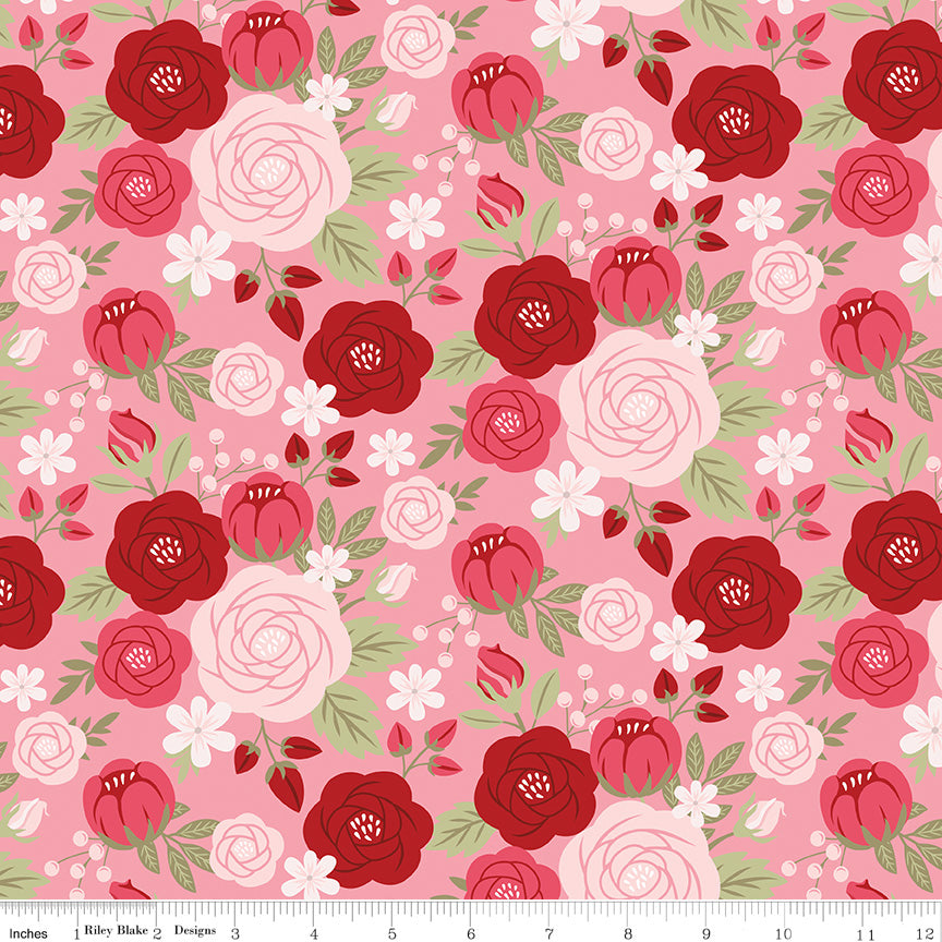 Sew In Love Rose Main Yardage by Dani Mogstad for Riley Blake Designs