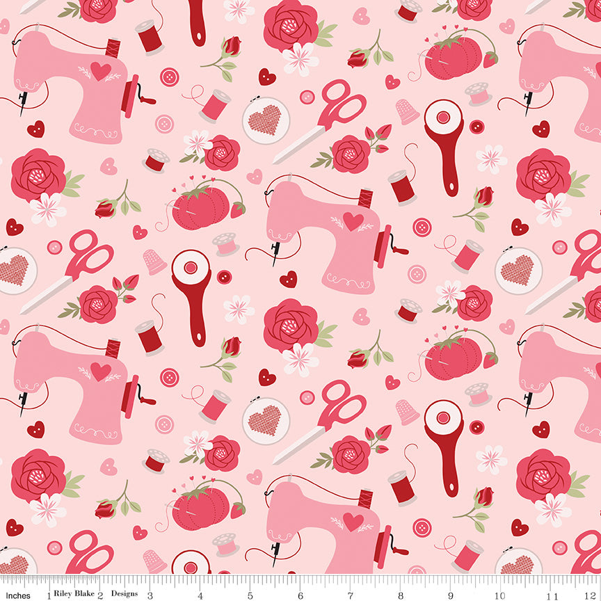 Sew In Love Blush Sewing Yardage by Dani Mogstad for Riley Blake Designs