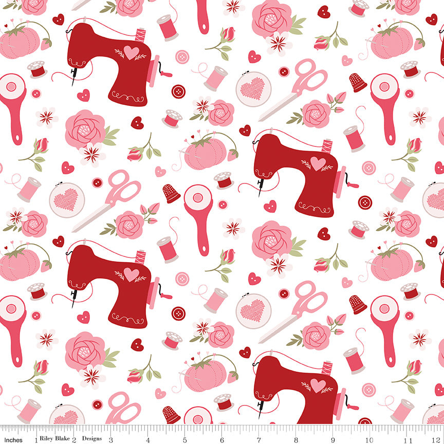 Sew In Love Rose Sewing Yardage by Dani Mogstad for Riley Blake Designs