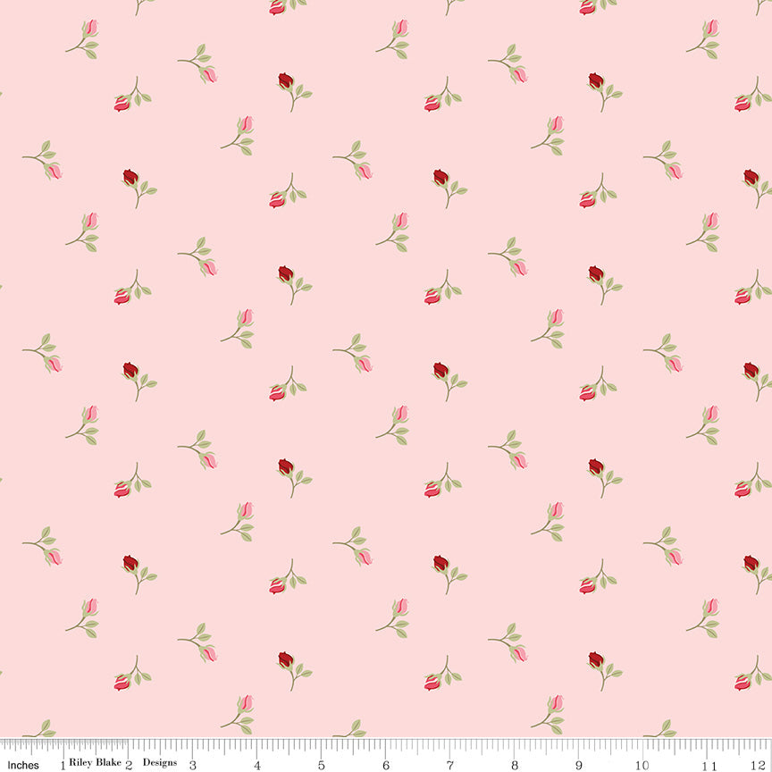 Sew In Love Blush Rosebuds Yardage by Dani Mogstad for Riley Blake Designs