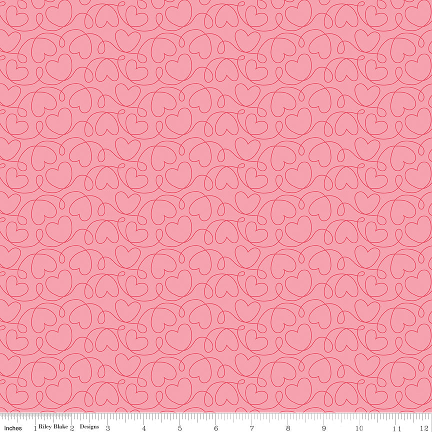 Sew In Love Rose Tonal Yardage by Dani Mogstad for Riley Blake Designs