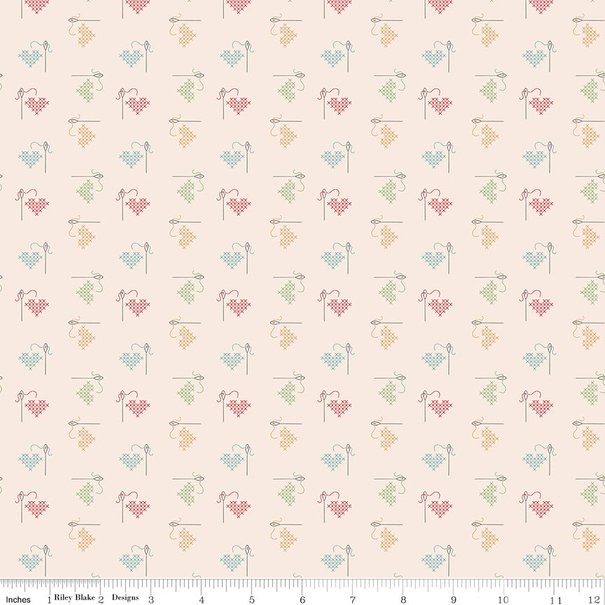Hush Hush 5 Stitched With Love Yardage by Riley Blake Designers for Riley Blake Designs