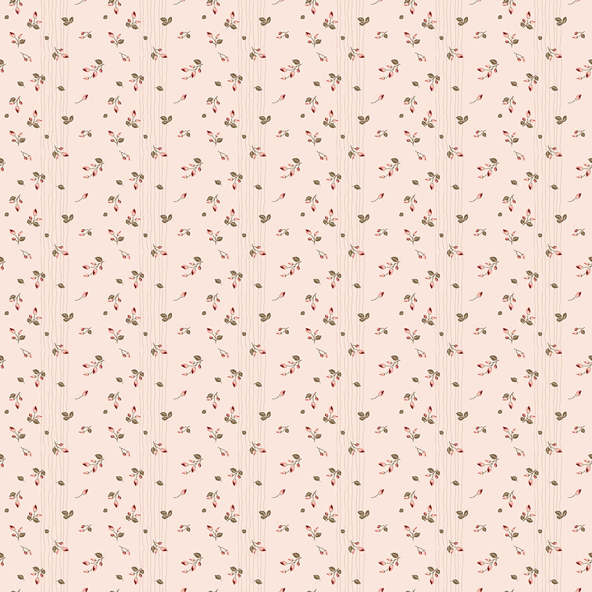 Renew by Gervais Pink Rosebuds Yardage by Sandy Gervais for Riley Blake Designs