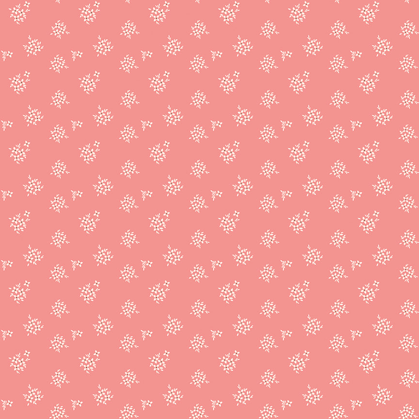 Renew by Gervais Coral Ditsy Yardage by Sandy Gervais for Riley Blake Designs