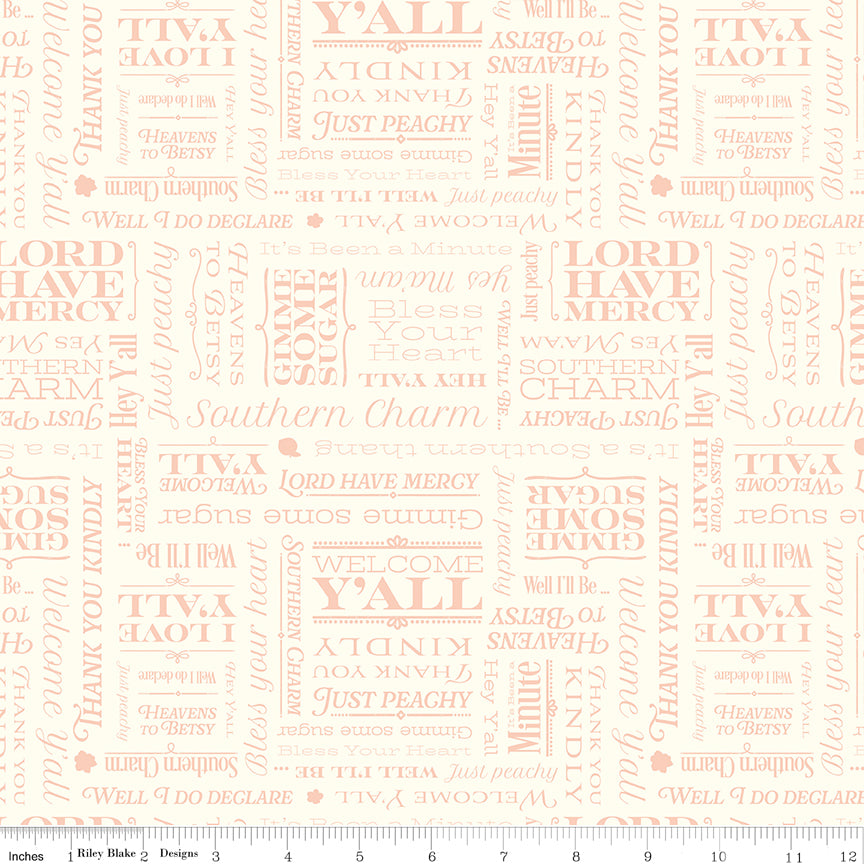 Southern Charm Cloud Text Yardage by RBD Designers for Riley Blake Designs