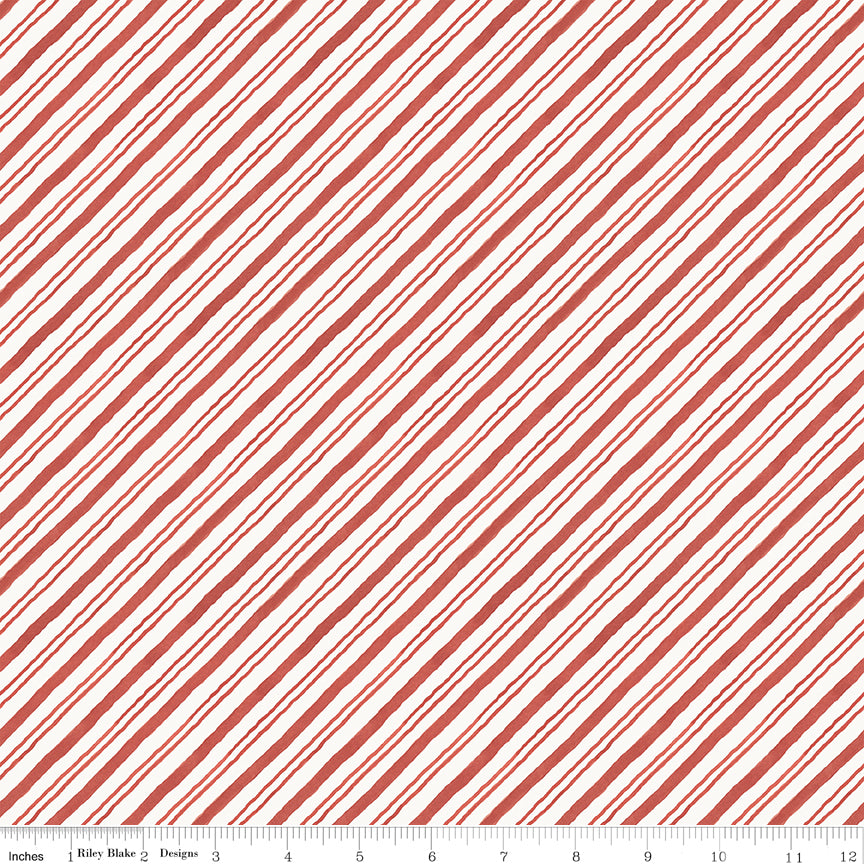 Holiday Spirit Red Stripe Yardage by Lisa Audit for Riley Blake Designs
