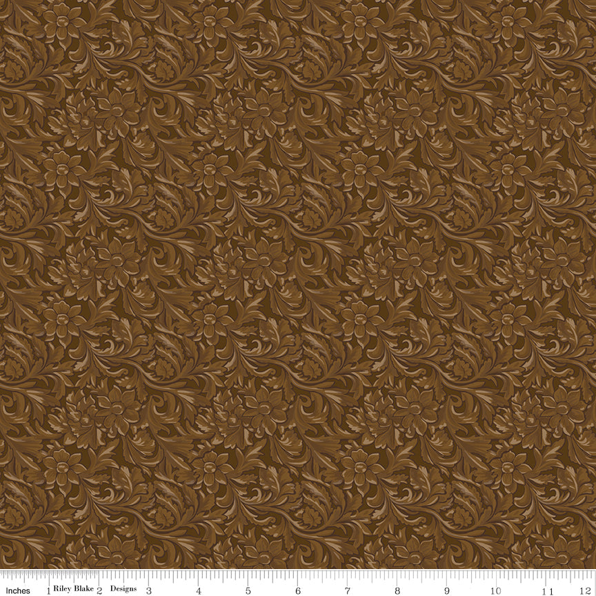 Cowgirl Brown Leather Yardage by Echo Park Paper Co. for Riley Blake Designs