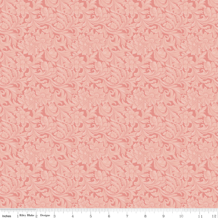 Cowgirl Pink Leather Yardage by Echo Park Paper Co. for Riley Blake Designs