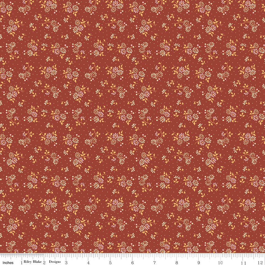 Baked With Love Terracotta Blessings Yardage by Lori Holt for Riley Blake Designs