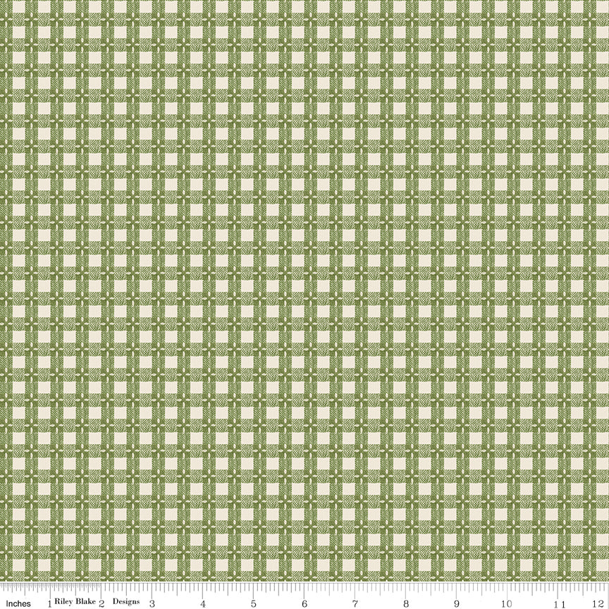 Baked With Love Olive Tablecloth Yardage by Lori Holt for Riley Blake Designs
