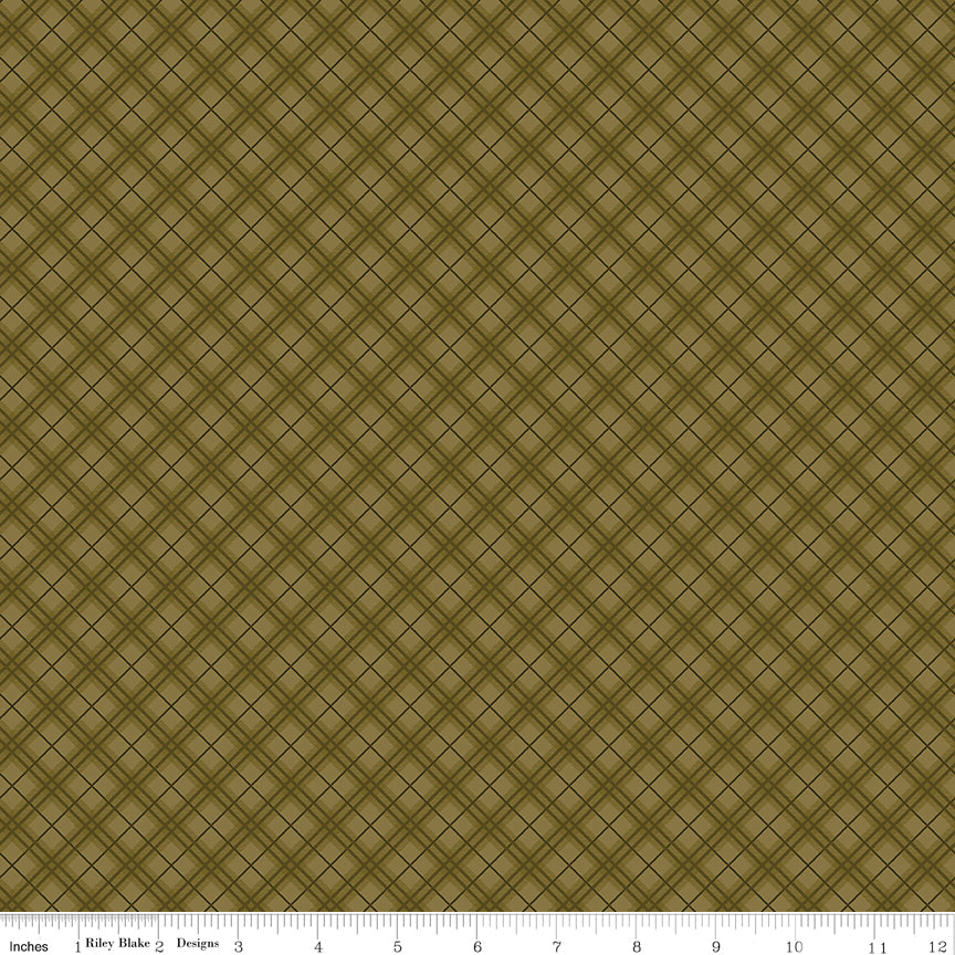 Bountiful Green Plaid Yardage by Sandy Gervais for Riley Blake Designs