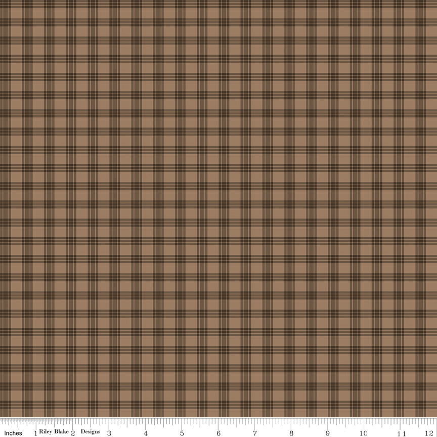 Whispering Pines Brown Plaid Yardage by RBD Designers for Riley Blake Designs