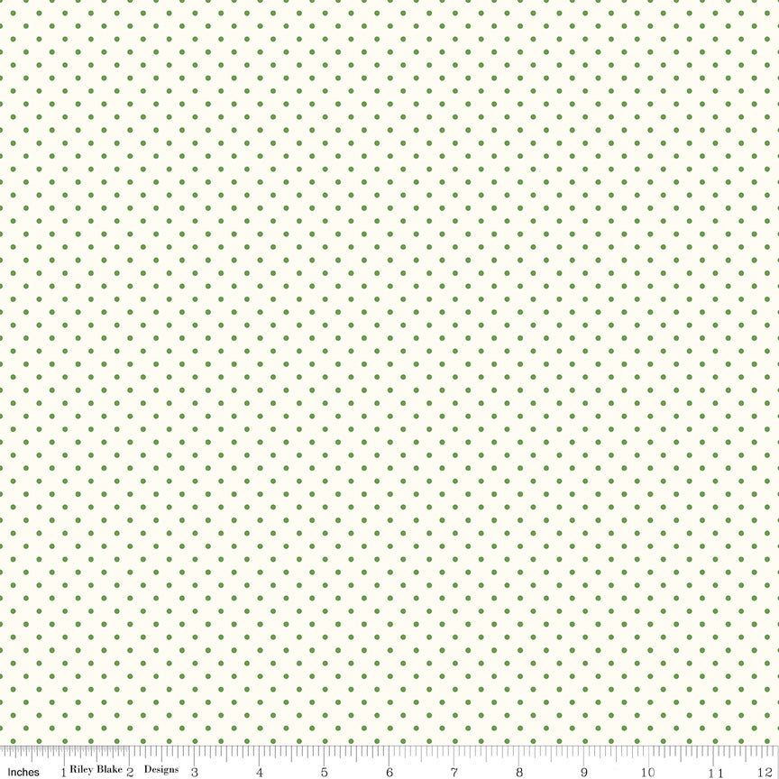 Le Creme Clover Swiss Dot Yardage by Riley Blake Designs
