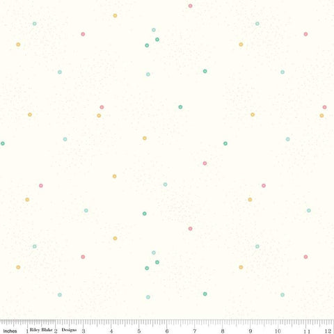 Dainty Daisy Cloud Vintage Pastels Yardage by Beverly McCullough for Riley Blake Designs