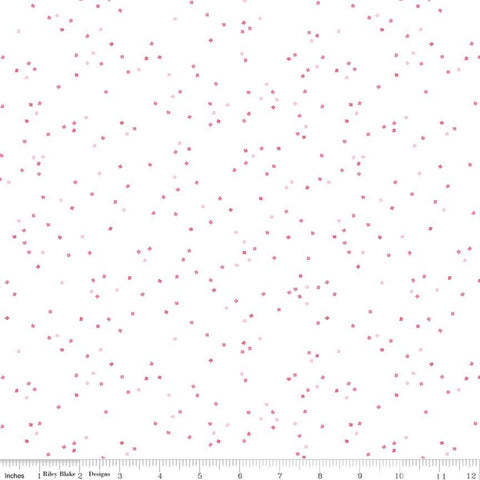Blossom All the Pink on White Yardage by Christopher Thompson for Riley Blake Designs