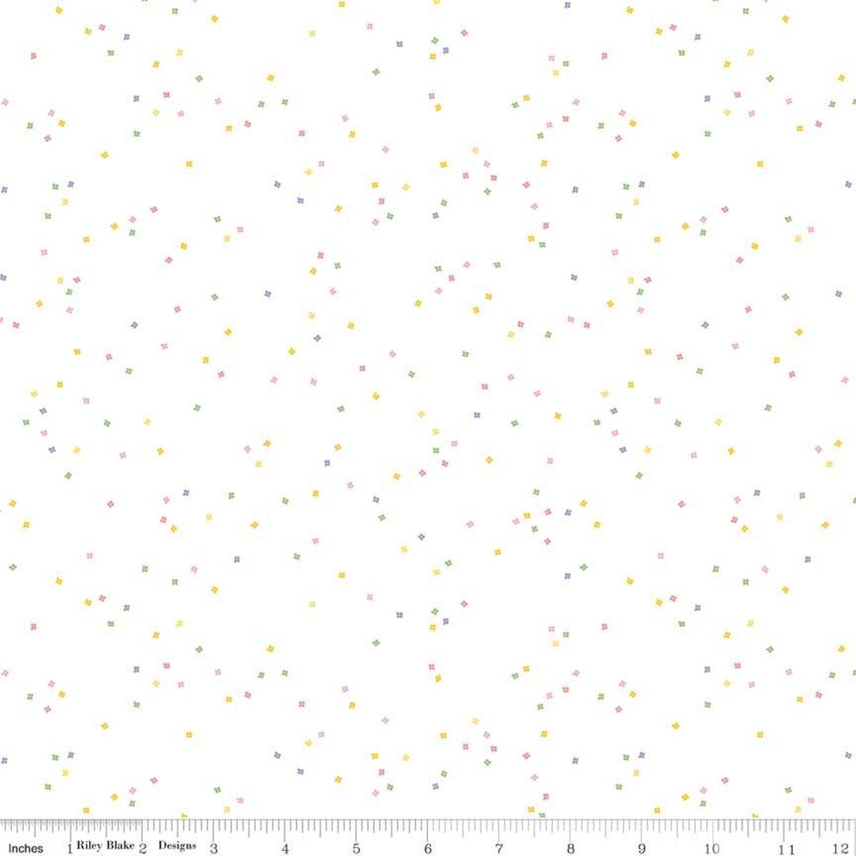 Blossom Spring on White Yardage by Christopher Thompson for Riley Blake Designs