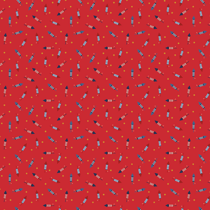 Seasonal Basics Red Pop Boom Bang Yardage by Christopher Thompson for Riley Blake Designs