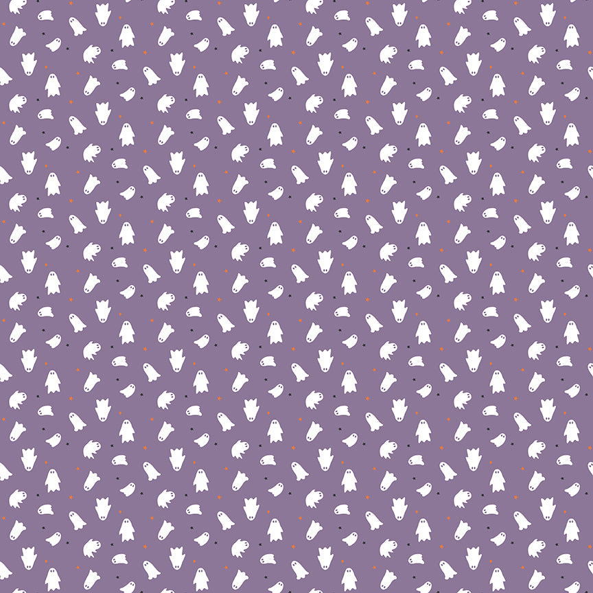 Seasonal Basics Purple Ghosts Yardage by Christopher Thompson for Riley Blake Designs
