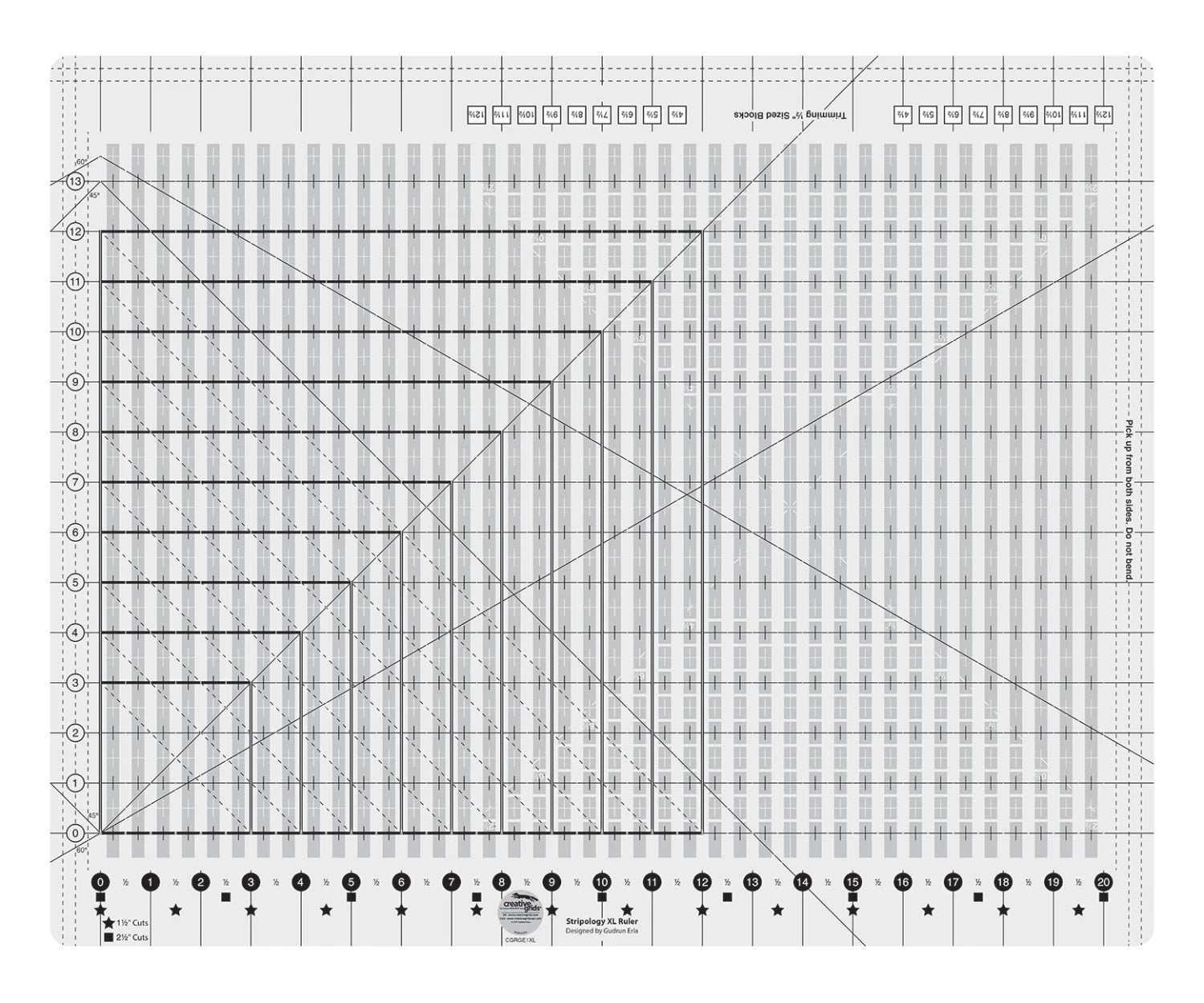 Stripology Creative Grids Quilt Ruler XL by Gudrun Erla