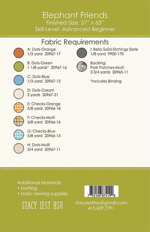 Elephant Friends Quilt Pattern by Stacy Iest Hsu