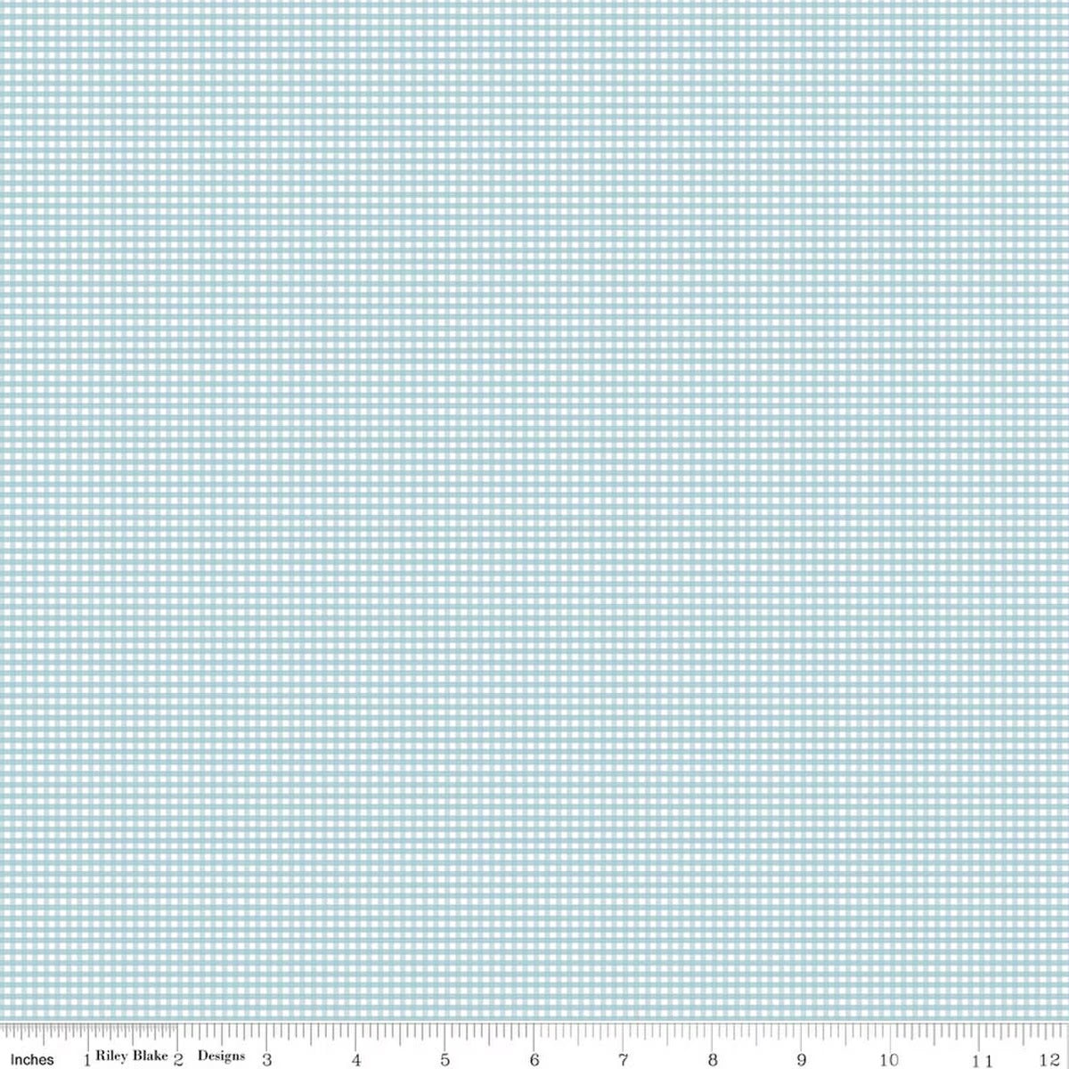 Designer Flannel Blue Micro Gingham Yardage by RBD Designers for Riley Blake Designs