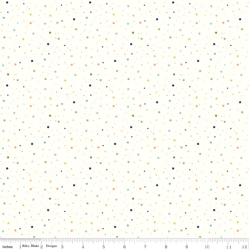 Love You to the Moon Multi Stars Yardage by Echo Park Paper Co. for Riley Blake Designs