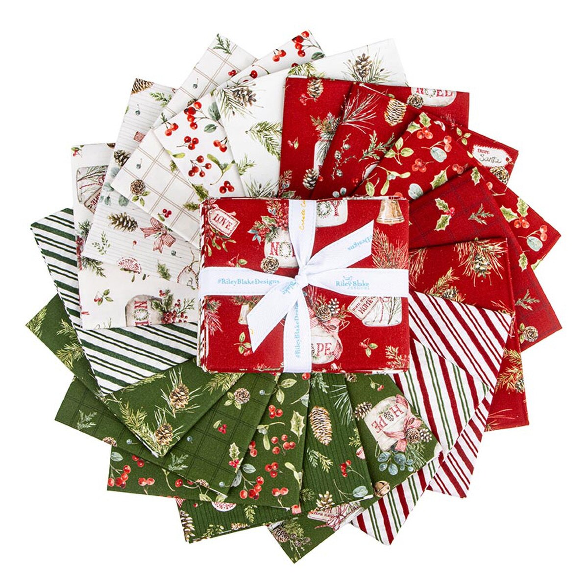 Holiday Spirit Fat Quarter Bundle by Lisa Audit for Riley Blake Designs