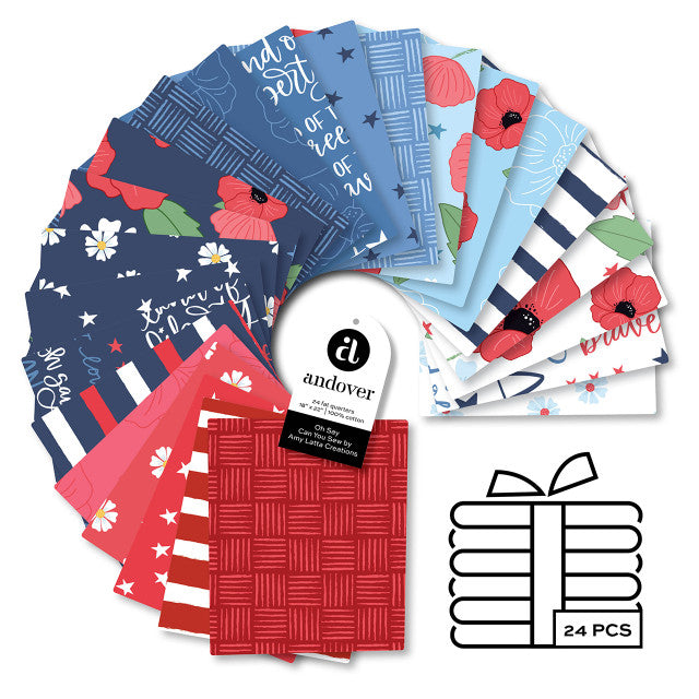Oh Say Can You Sew Fat Quarter Bundle by Amy Latta for Andover Fabrics
