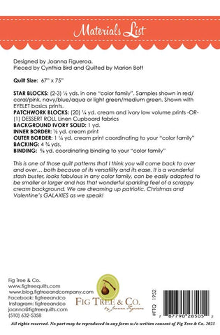 Galaxy Quilt Pattern by Fig Tree & Co.