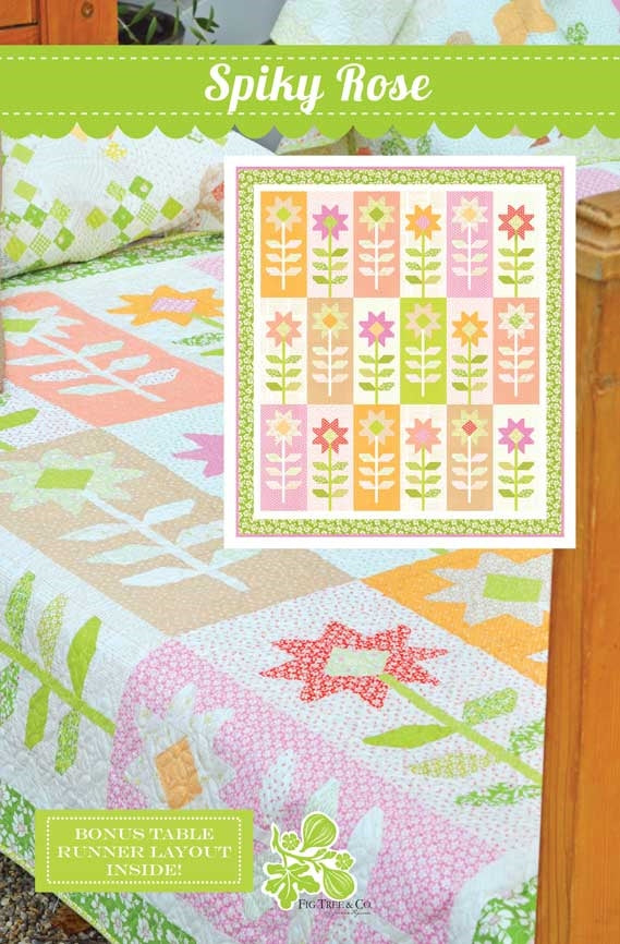 Spiky Rose Quilt Pattern by Fig Tree & Co.