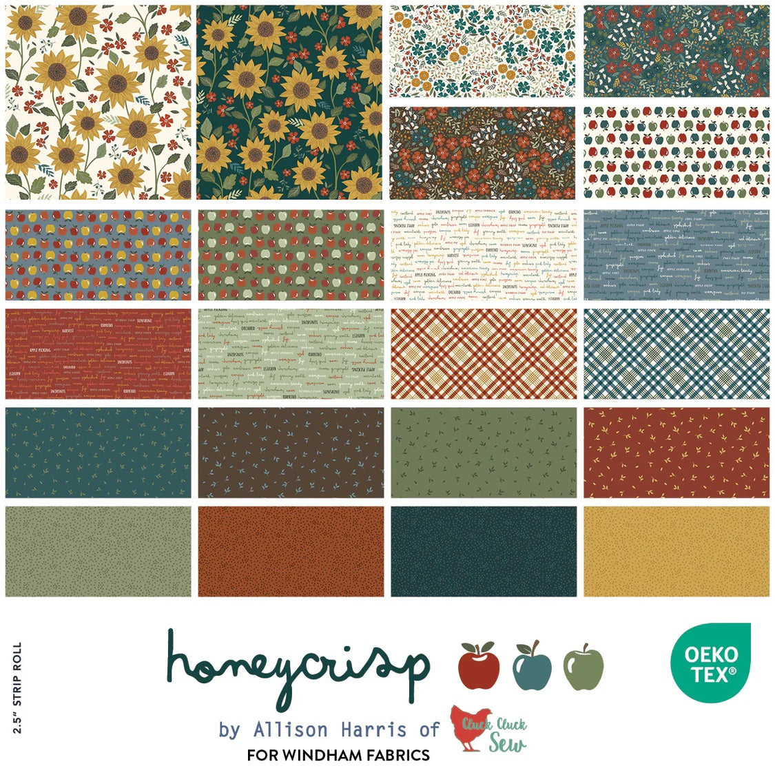 Honeycrisp 2.5" Strips by Allison Harris for Windham Fabrics