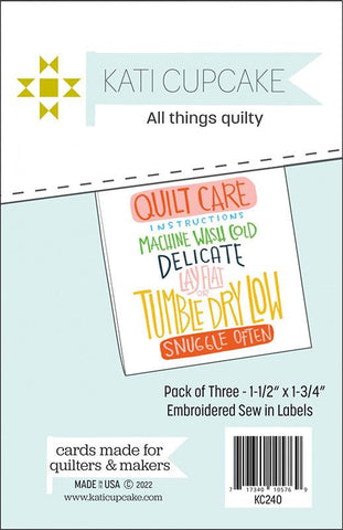 Woven Labels Quilt Care by Kati Cupcake