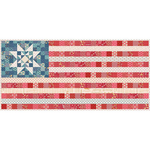 Americana Oh Beautiful Flag Runner & Amber Waves Mini  Quilt Kit