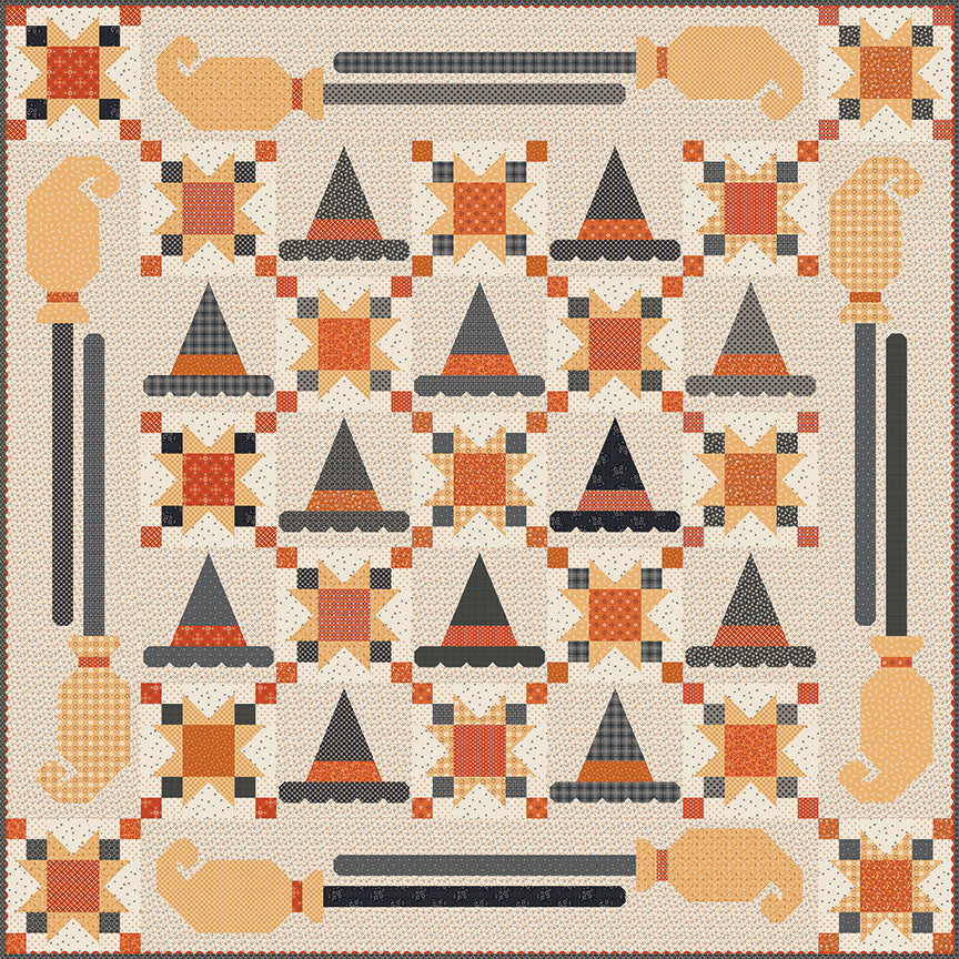 Pumpkin & Licorice Midnight Ride Quilt Kit