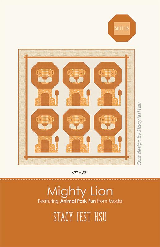 Mighty Lion Quilt Pattern by Stacy Iest Hsu